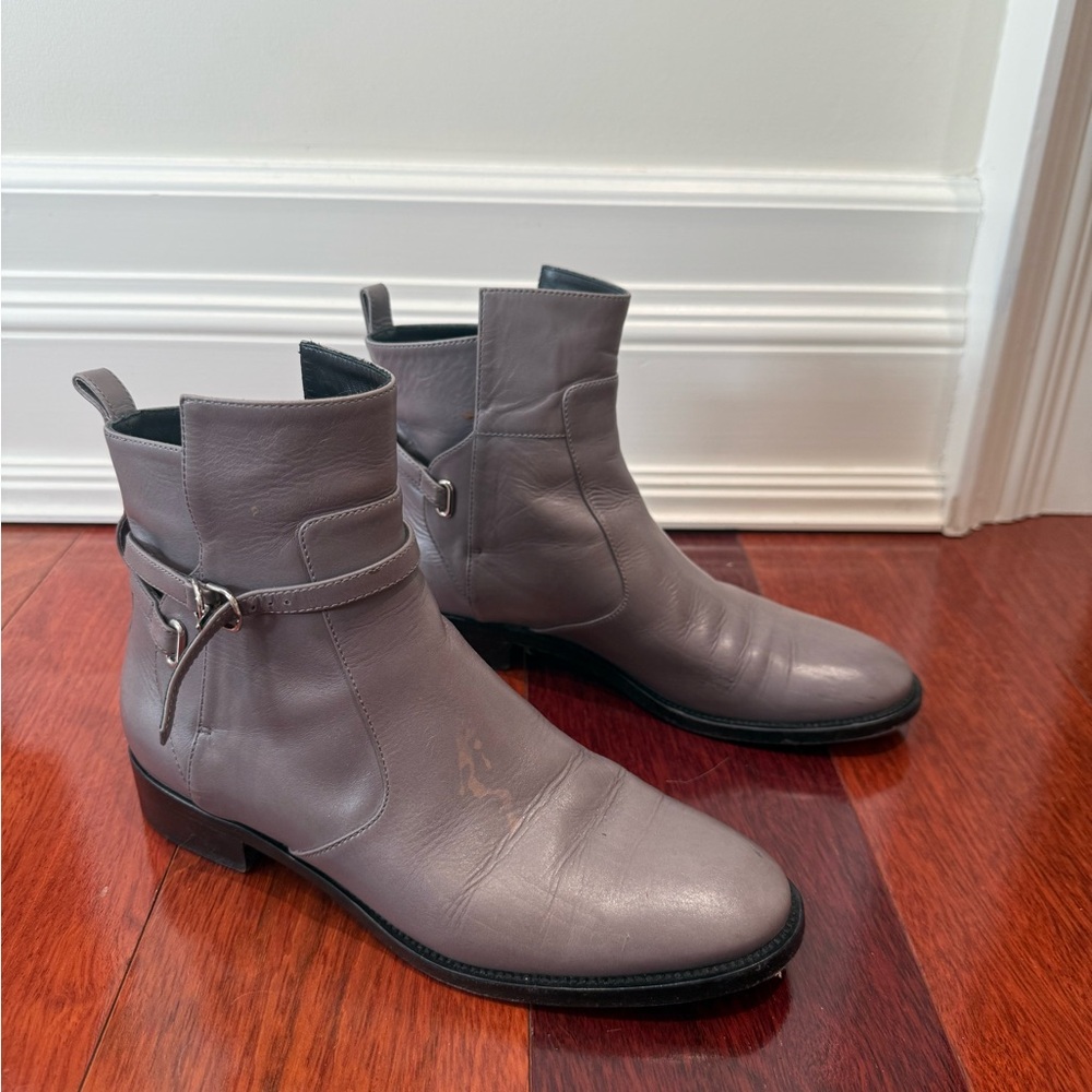 Balenciaga Gray Leather Boots